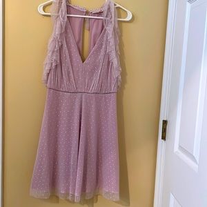 Gianni Bini lilac Swiss dot lace dress